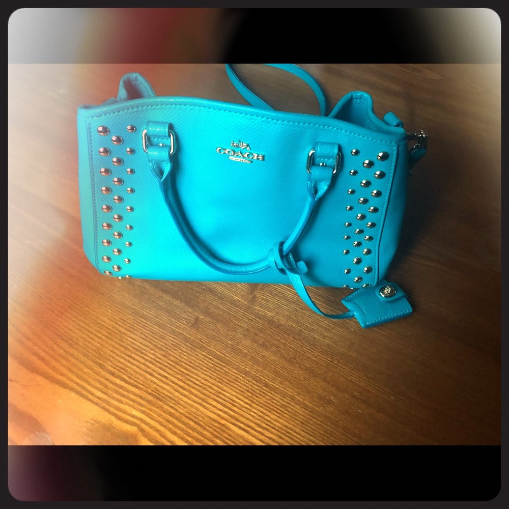 Beautiful Tiffany Blue Coach Purse